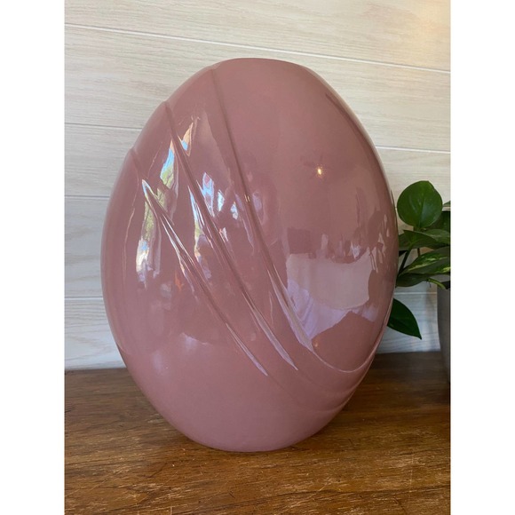 Extra Large Vintage Dusty Rose Pink Haeger Vase // Boho Art Vase - Picture 3 of 6